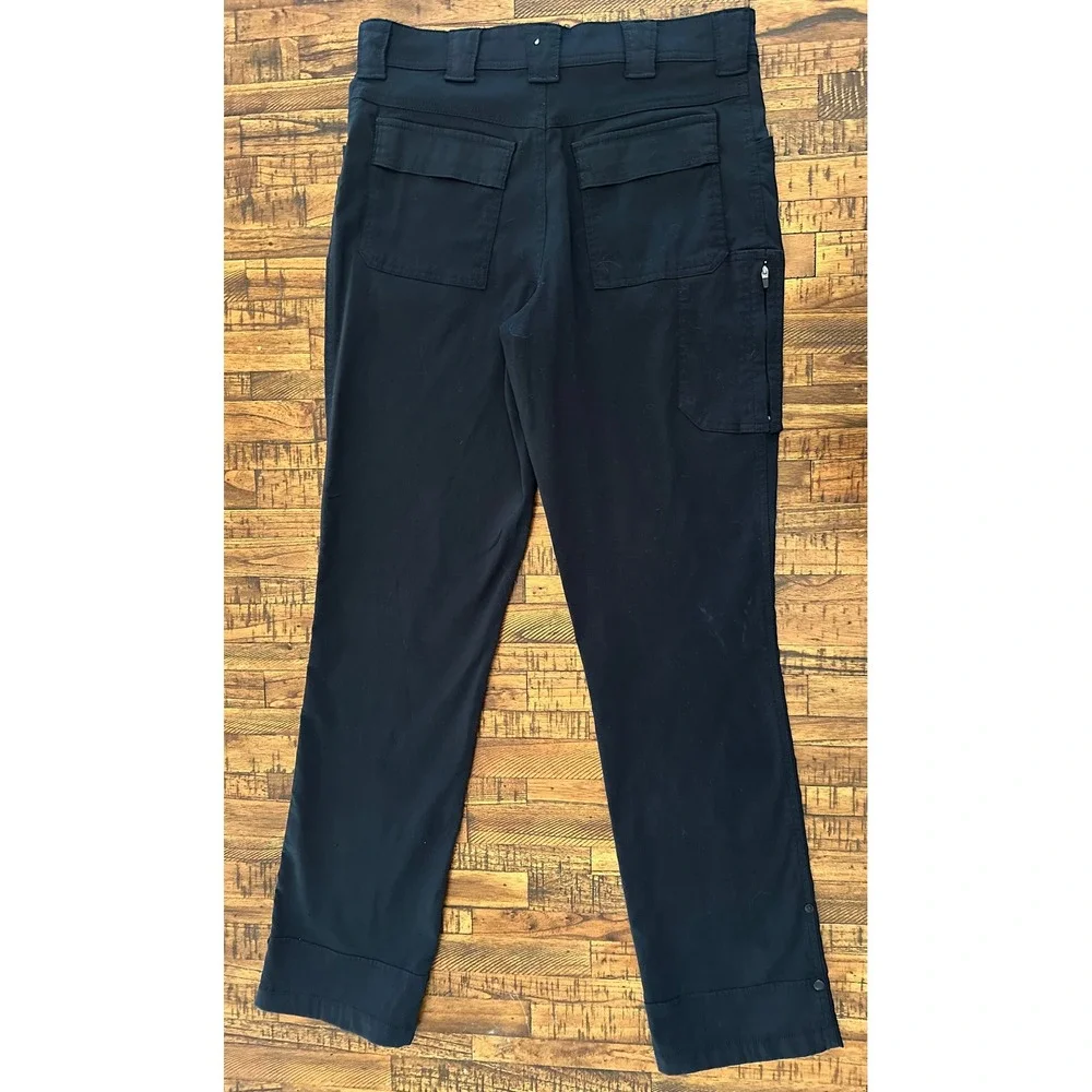 Wrangler‎ Outdoor Series Pants 34x34 Black Nylon Spandex Stretch Cargo Utility